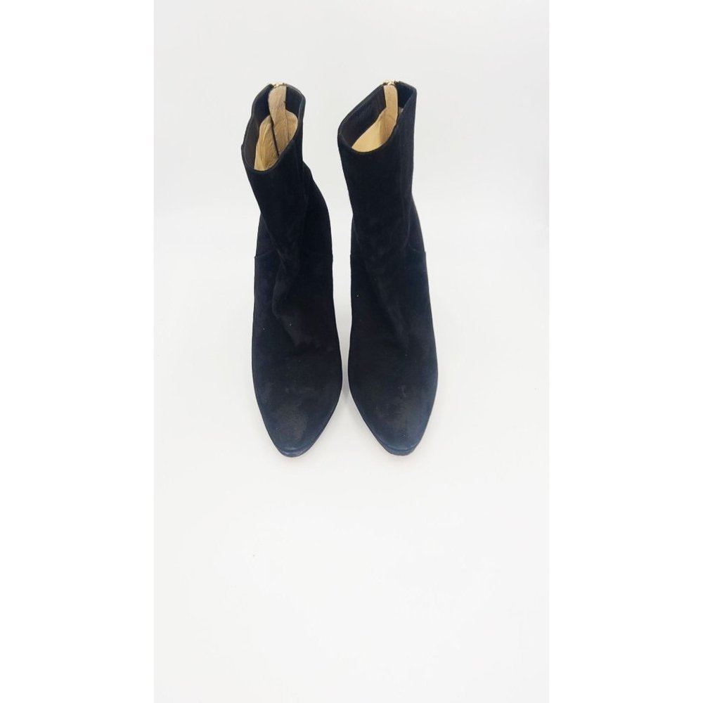 JIMMY CHOO Ankle Boots Black Suede Booties Chic Stiletto Heels Size 39.5 - Picture 3 of 8